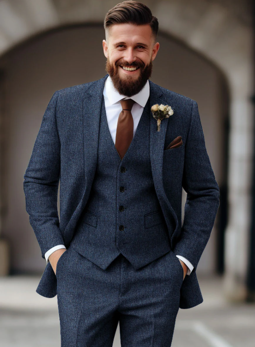 Empire Blue Tweed Jacket - Image 2