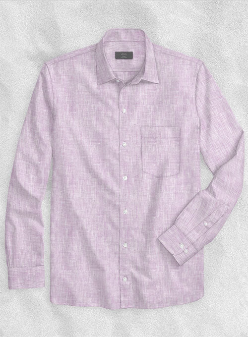 European Light Violet Linen Shirt - Image 2