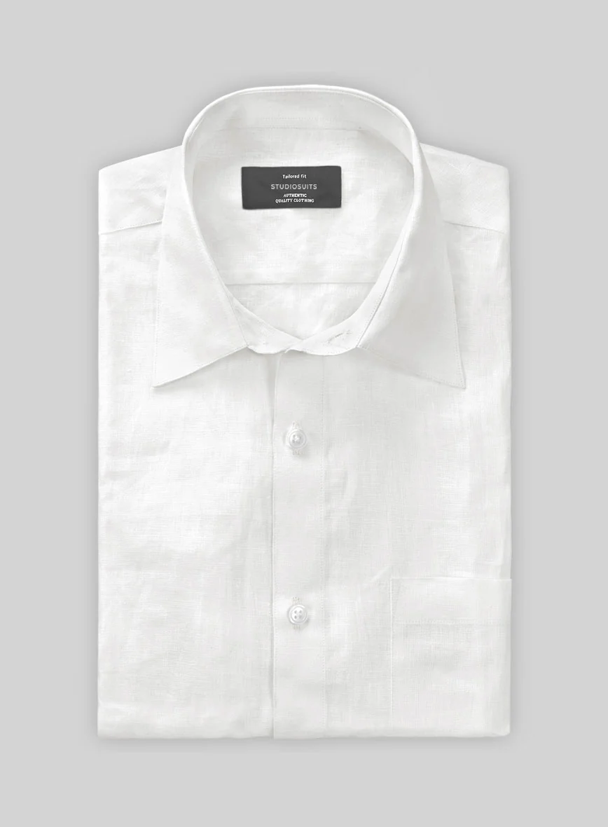 European White Linen Shirt