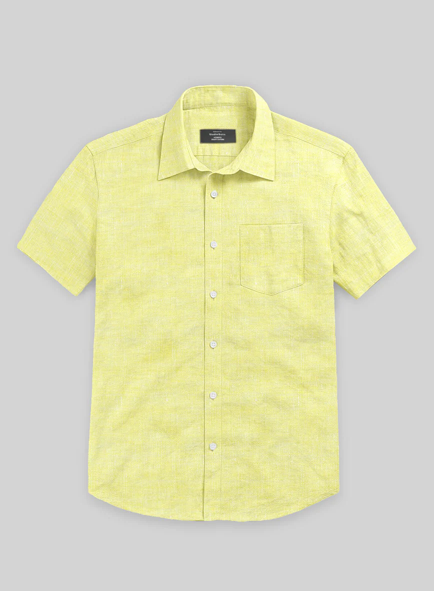 European Yellow Linen Shirt