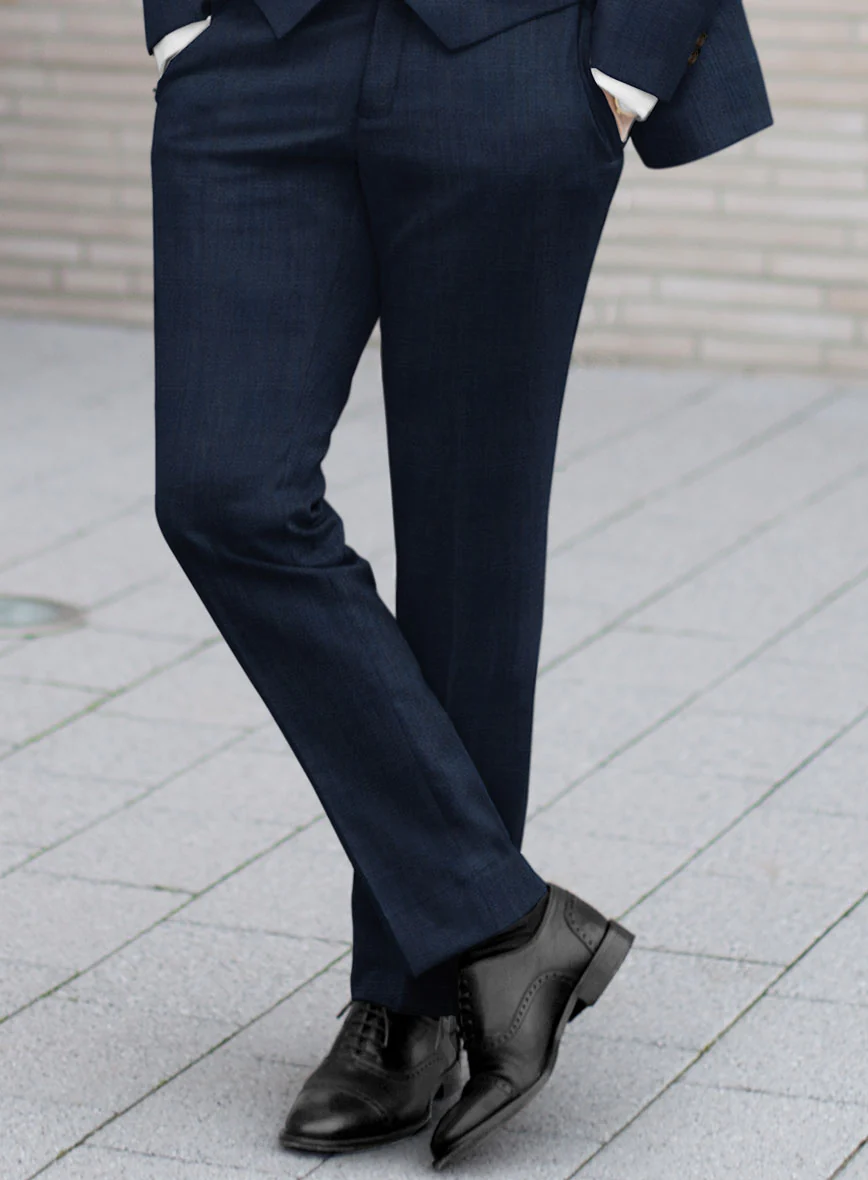 Fresco Island Blue Wool Pants - Image 2
