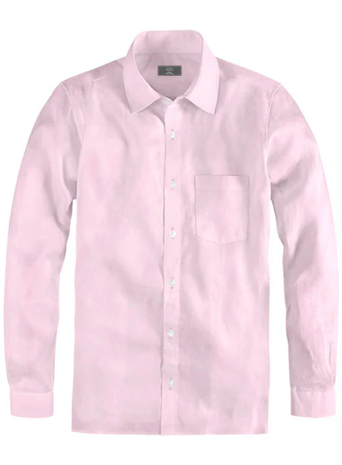 Giza Light Pink Cotton Shirt - Image 2