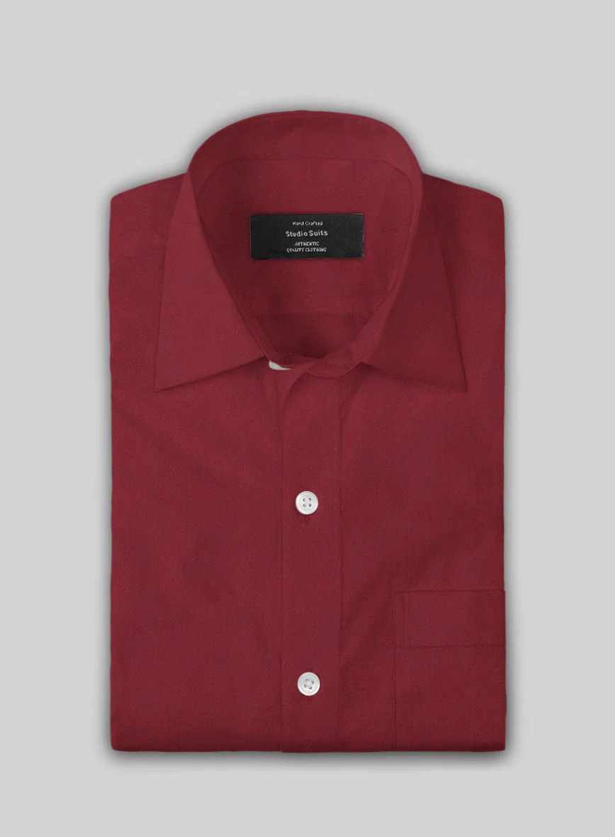 Giza Maroon Cotton Shirt