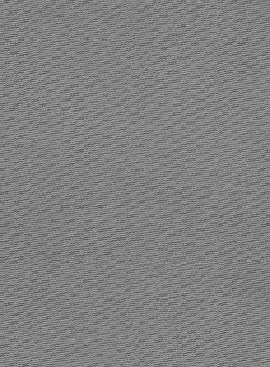 Gray Feather Cotton Canvas Stretch Suit - Image 5