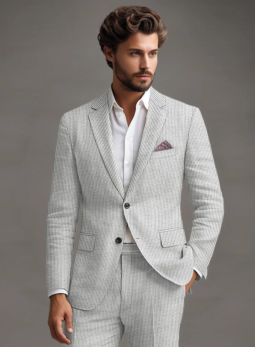 Gray Seersucker Suit - Image 3