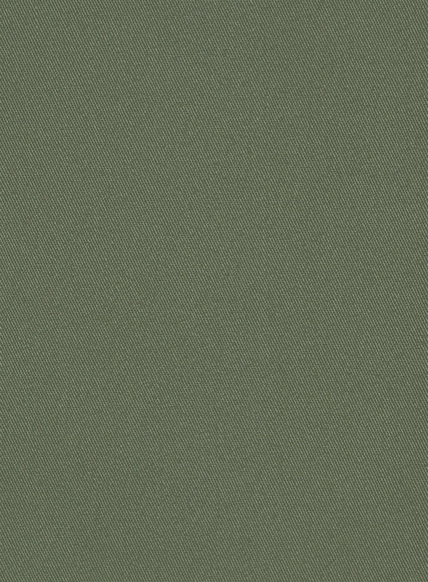 Green Cotton Power Stretch Chino Jacket - Image 3