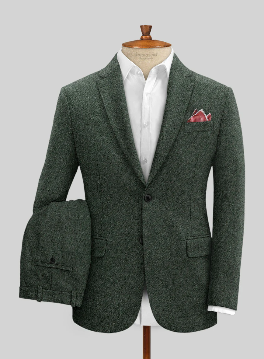 Green Heavy Tweed Suit - Image 2