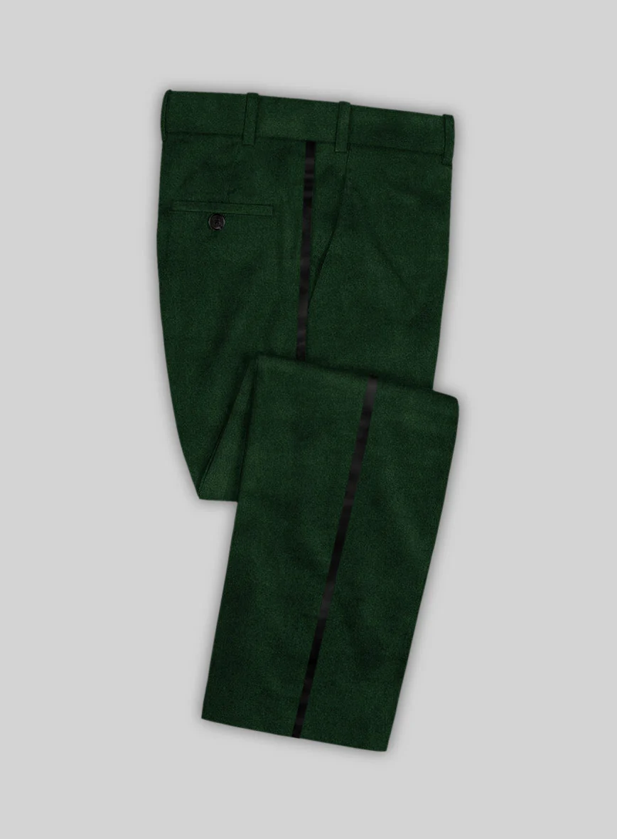 Green Velvet Double Breasted Tuxedo Suit - Image 5