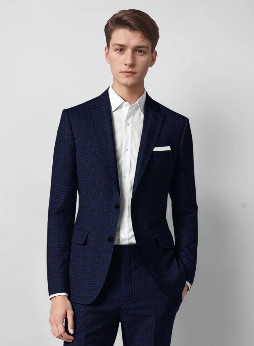 Guabello Blue Houndstooth Suit - Image 2