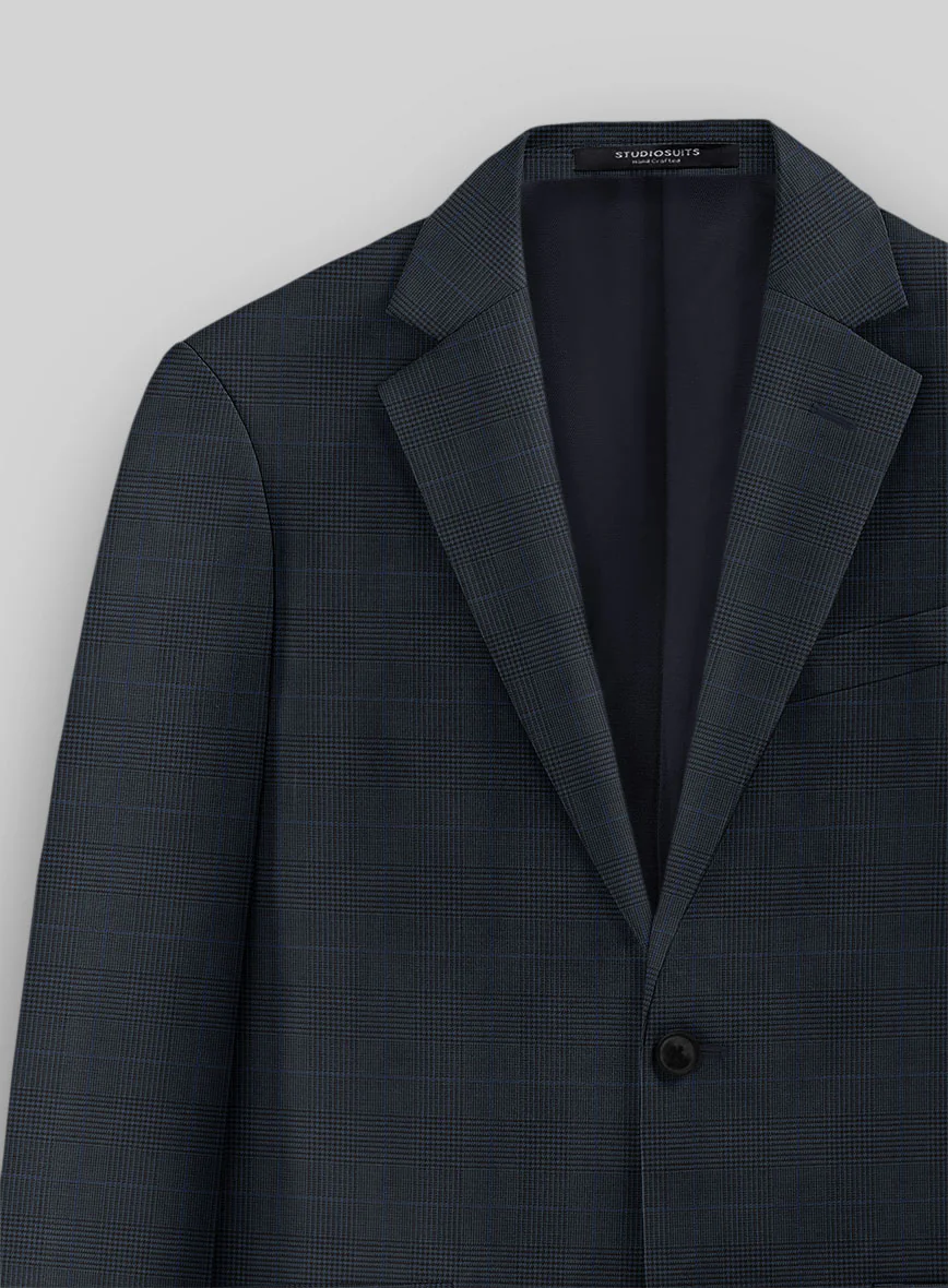 Guabello Blue Prince Of Wales Jacket - Image 3