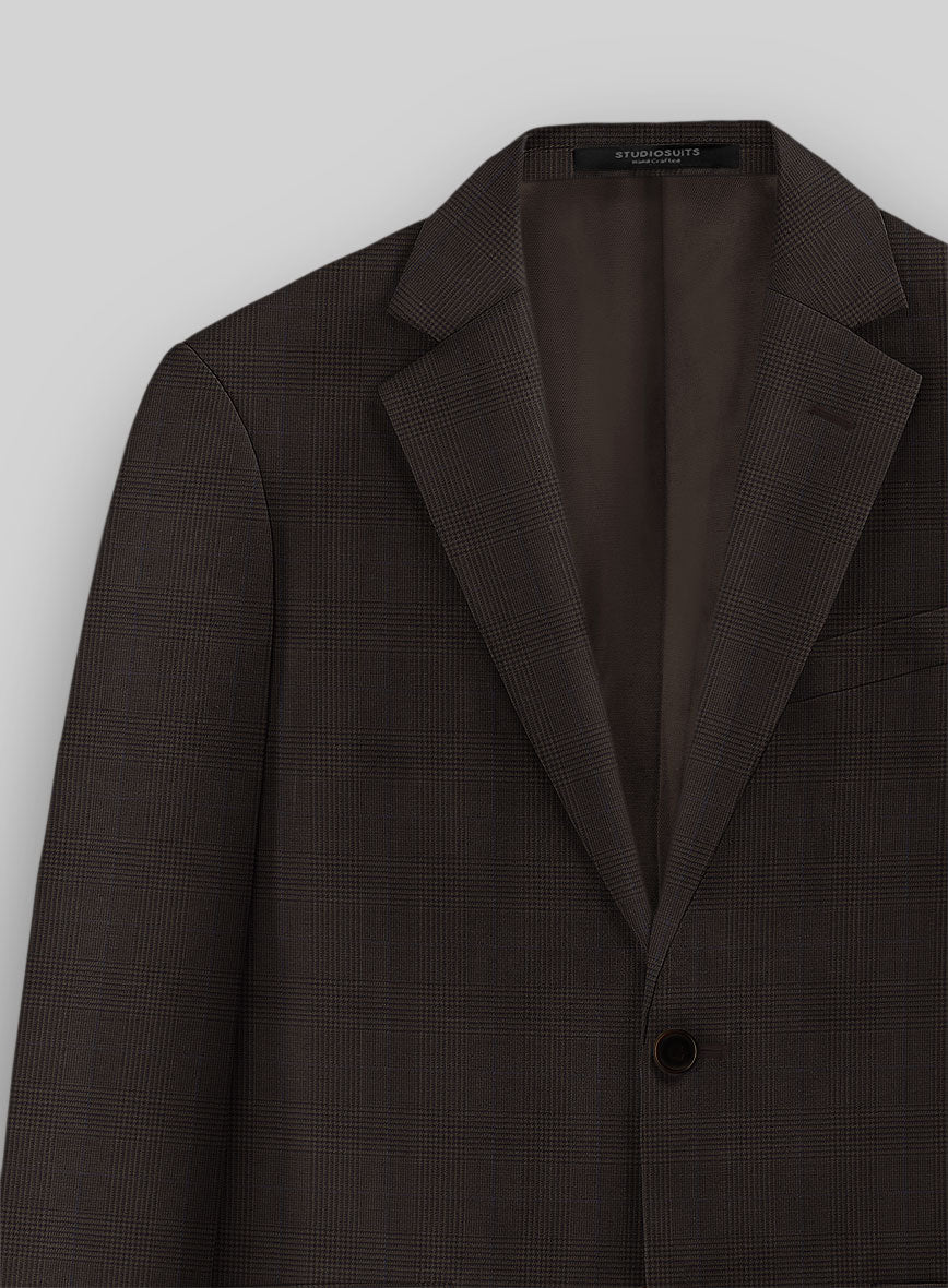 Guabello Brown Prince Of Wales Jacket - Image 3