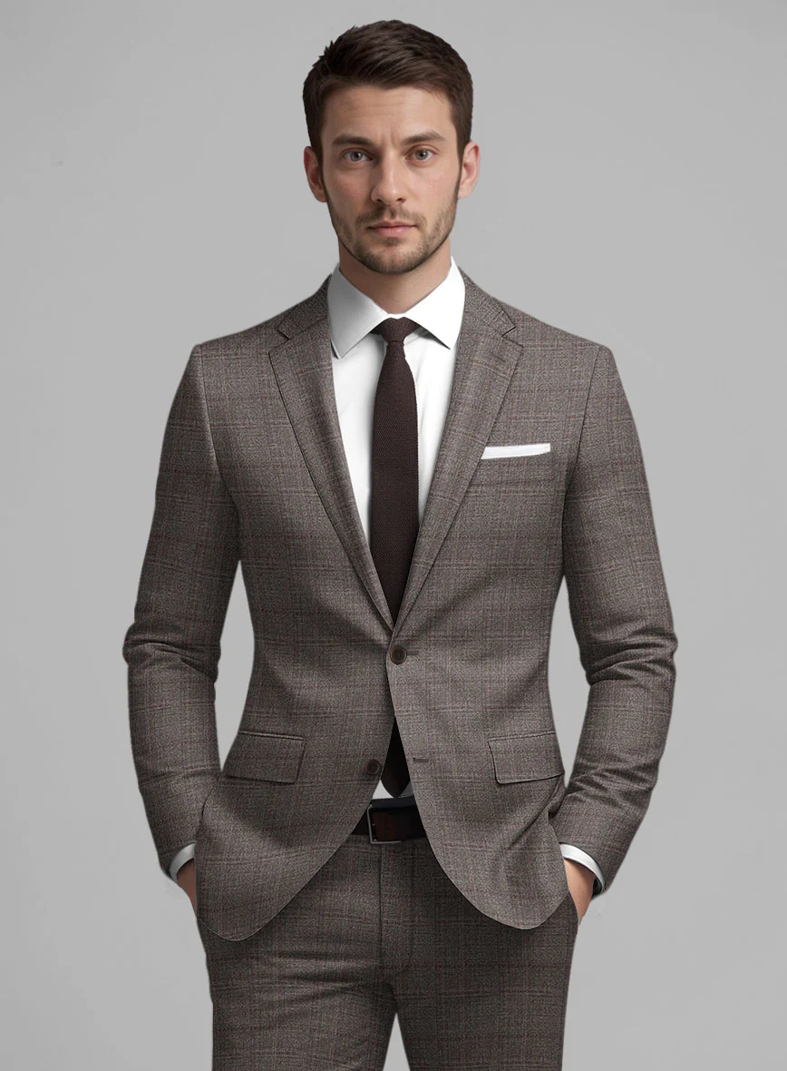 Guabello Brown Windowpane Jacket - Image 2