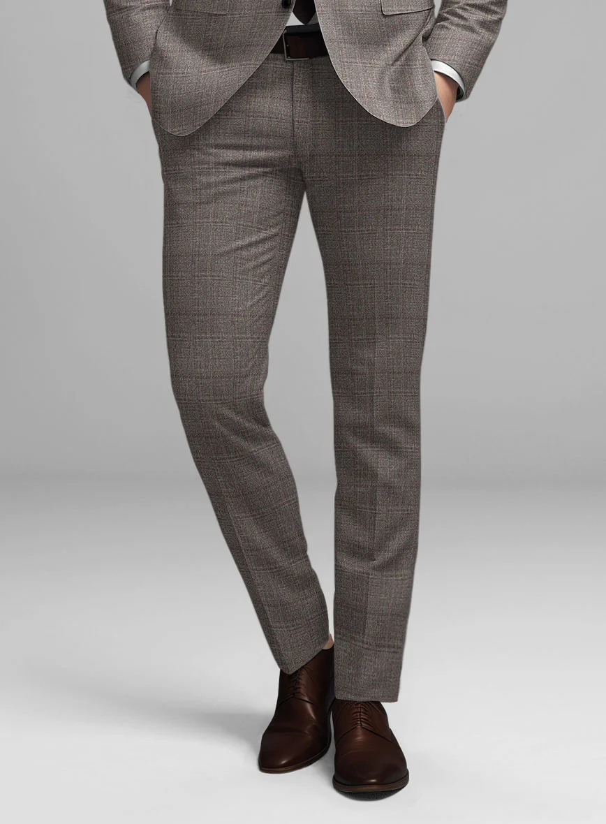 Guabello Brown Windowpane Suit - Image 6