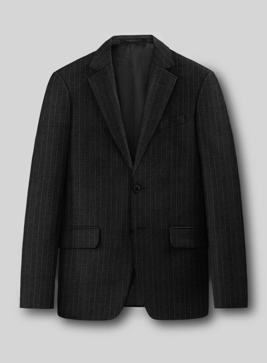 Guabello Charcoal Pinstripe Jacket