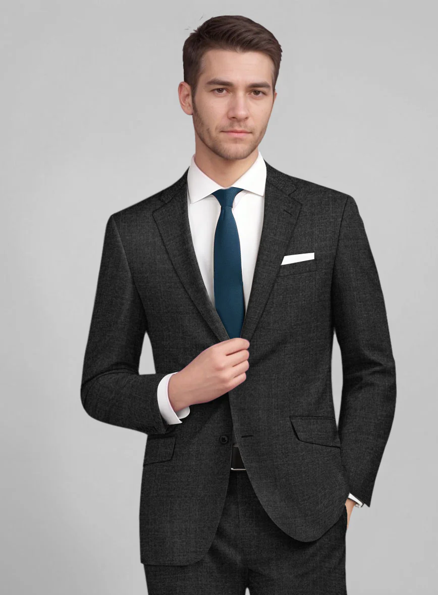 Guabello Charcoal Sharkskin Suit - Image 3