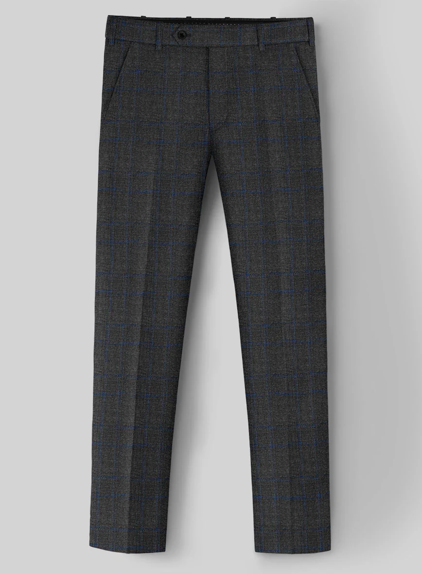 Guabello Charcoal Windowpane Pants