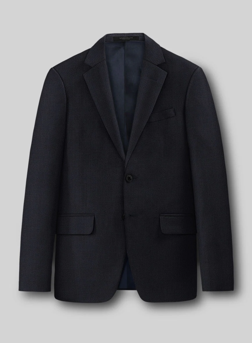 Guabello Dark Blue Herringbone Jacket