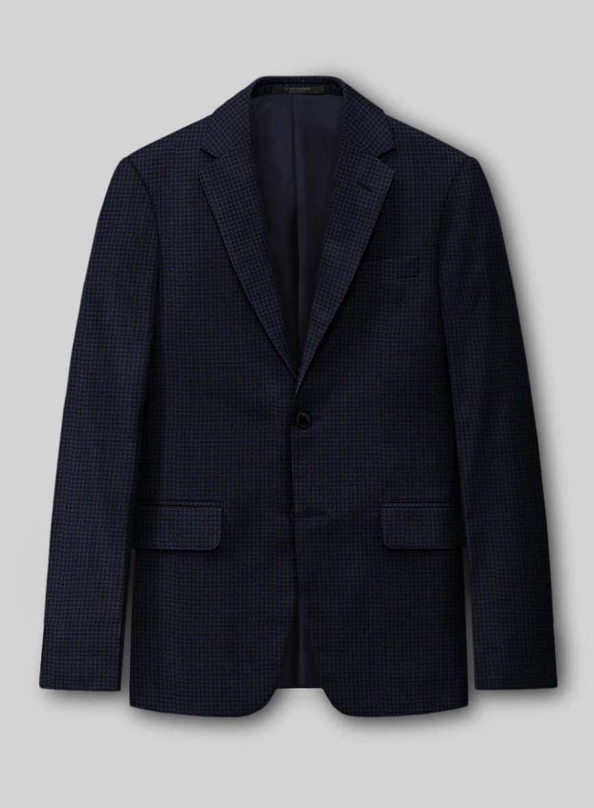 Guabello Dark Blue Houndstooth Jacket