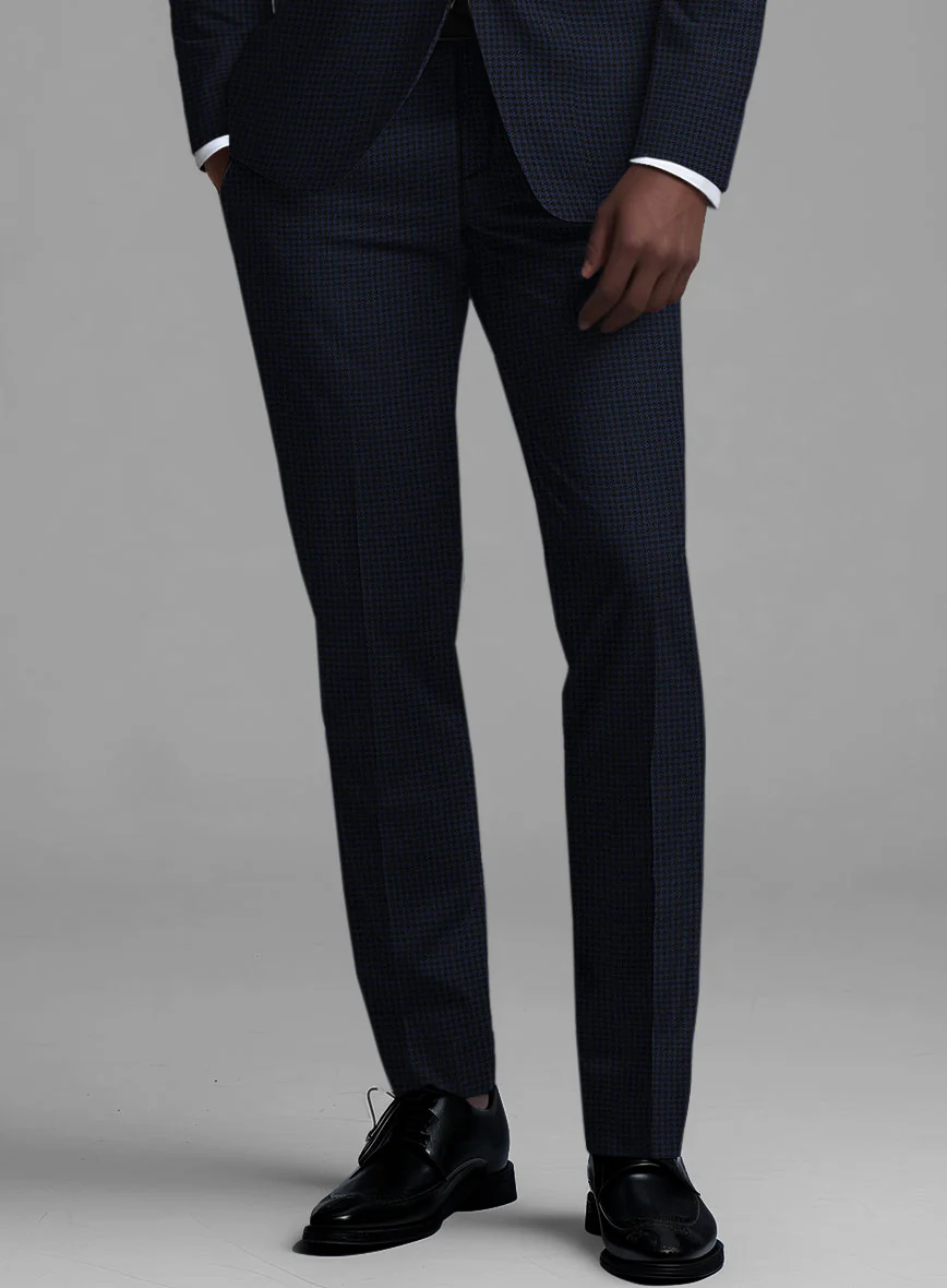 Guabello Dark Blue Houndstooth Suit - Image 6