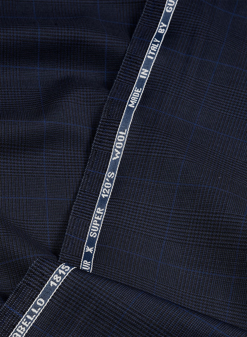 Guabello Dark Blue Prince Of Wales Jacket - Image 4