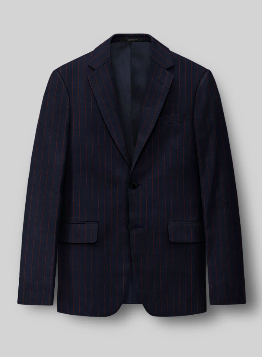 Guabello Dark Blue Rope Stripe Jacket