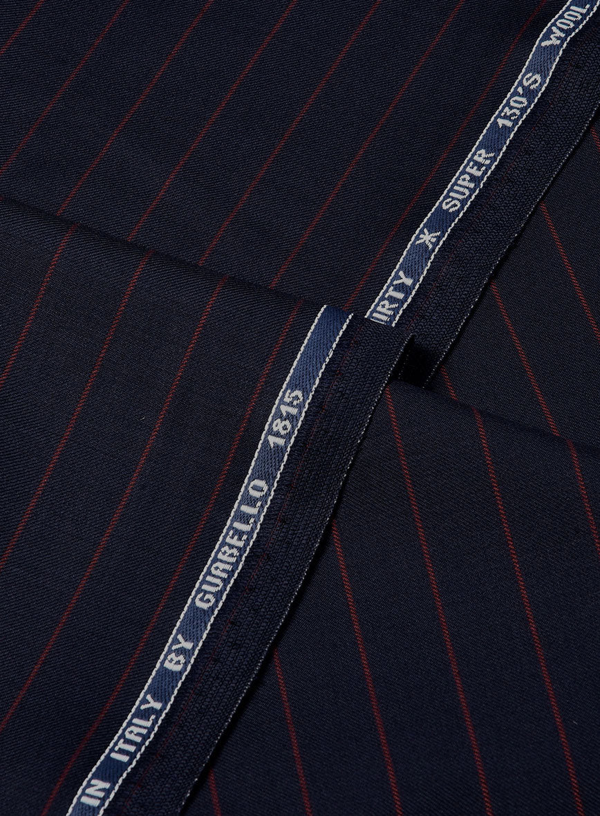 Guabello Dark Blue Rope Stripe Pants - Image 3