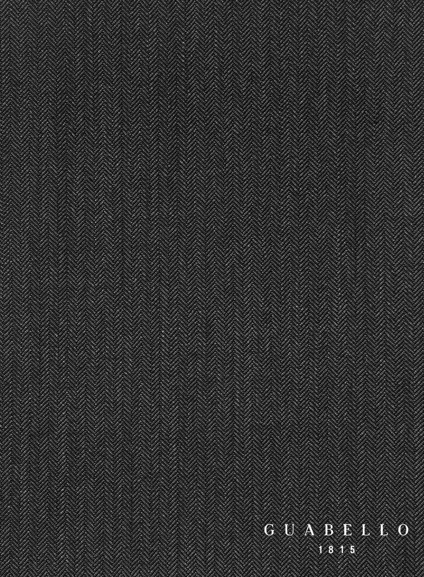 Guabello Dark Gray Herringbone Jacket - Image 4