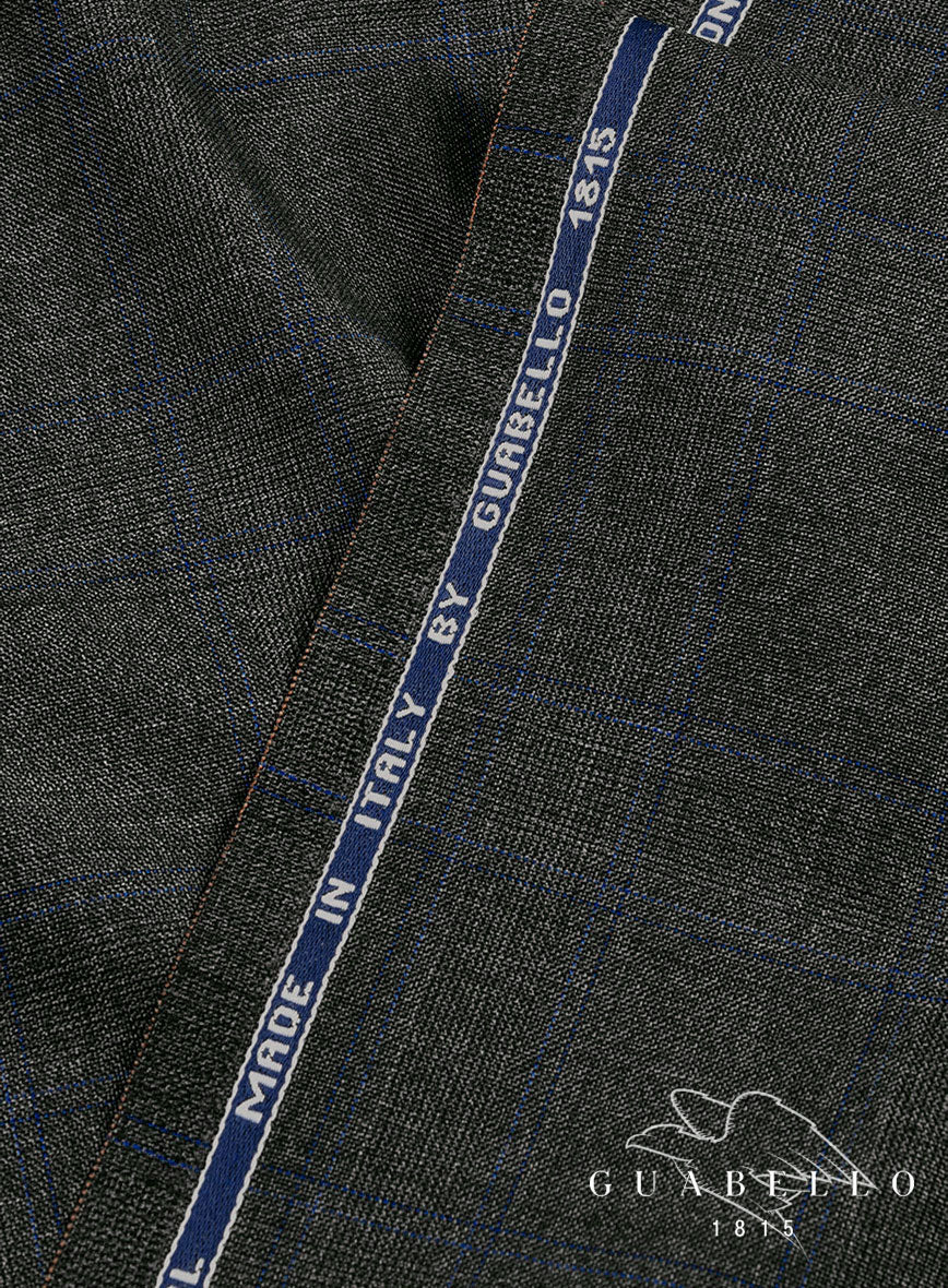 Guabello Gray Blue Windowpane Jacket - Image 4