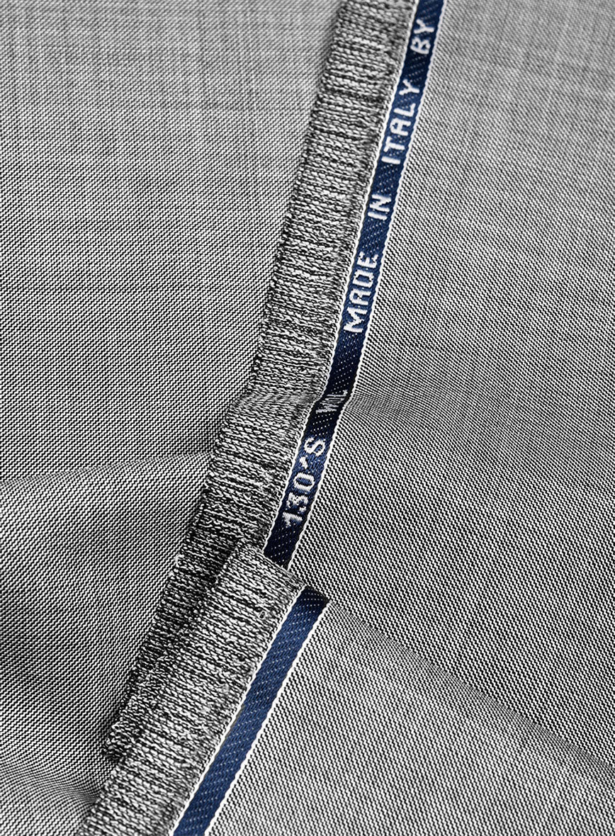 Guabello Light Gray Sharkskin Pants - Image 3
