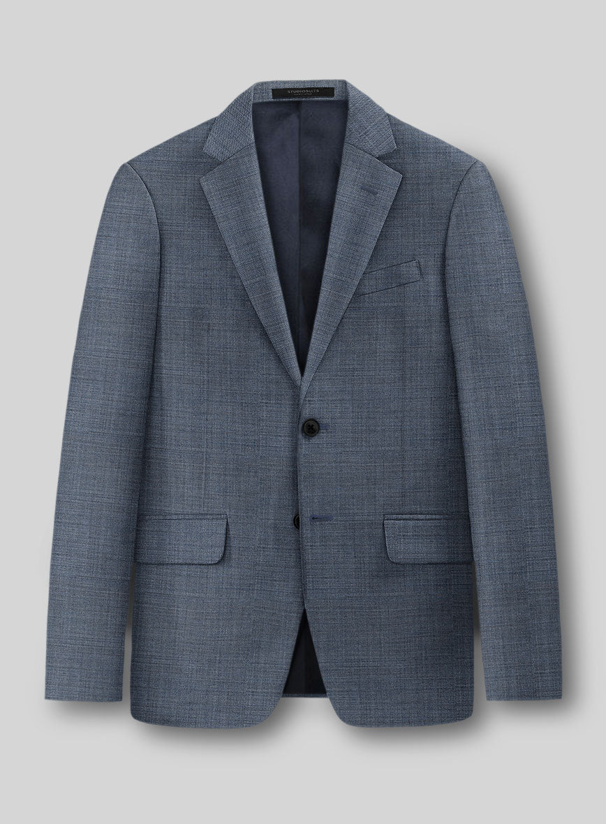 Guabello Steel Blue Sharkskin Jacket
