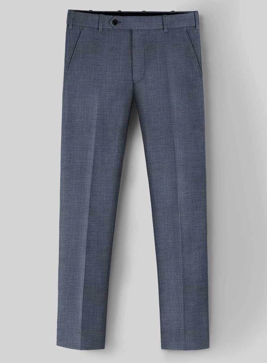 Guabello Steel Blue Sharkskin Pants