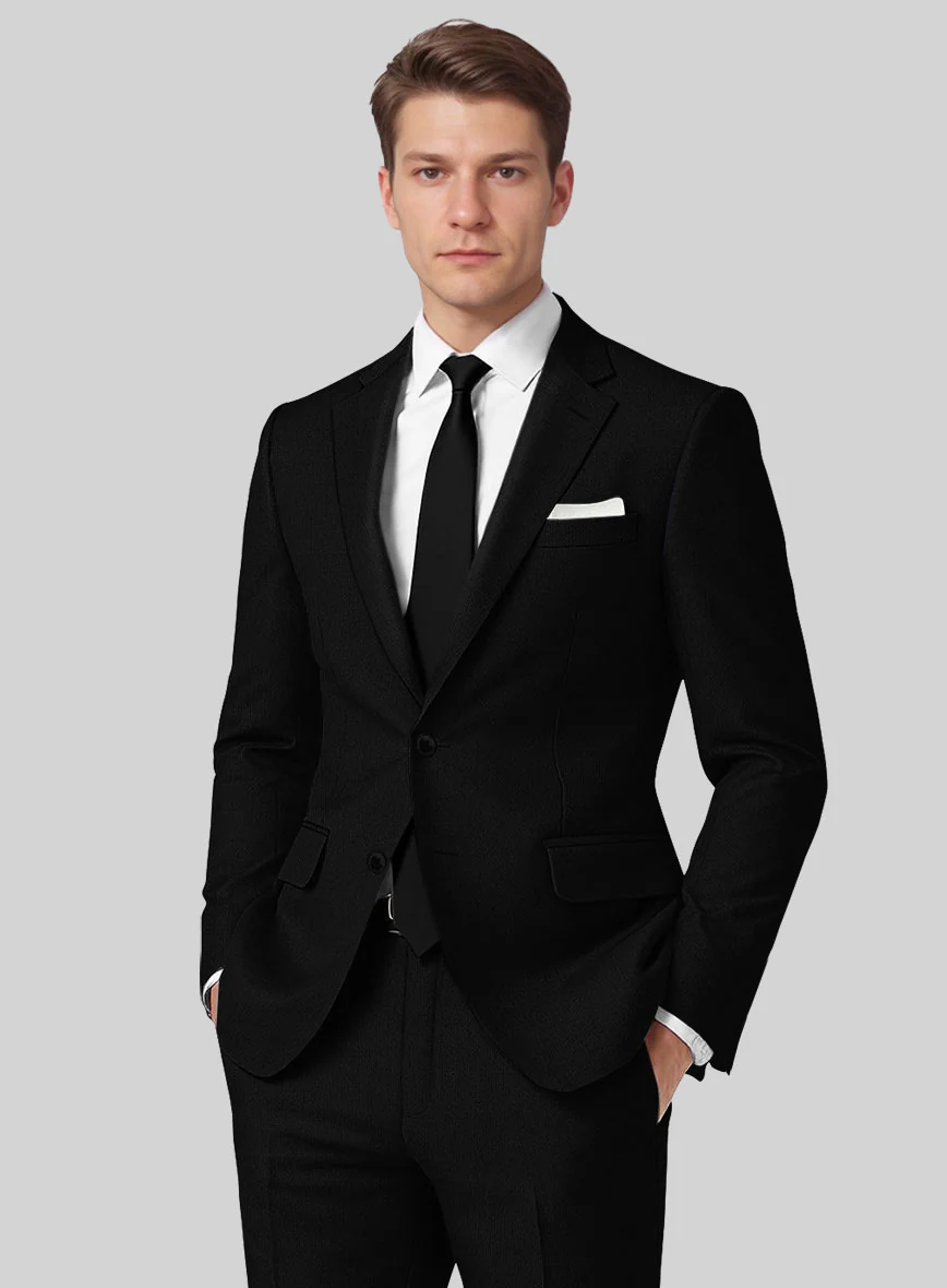 Guabello Tropical Black Suit - Image 2