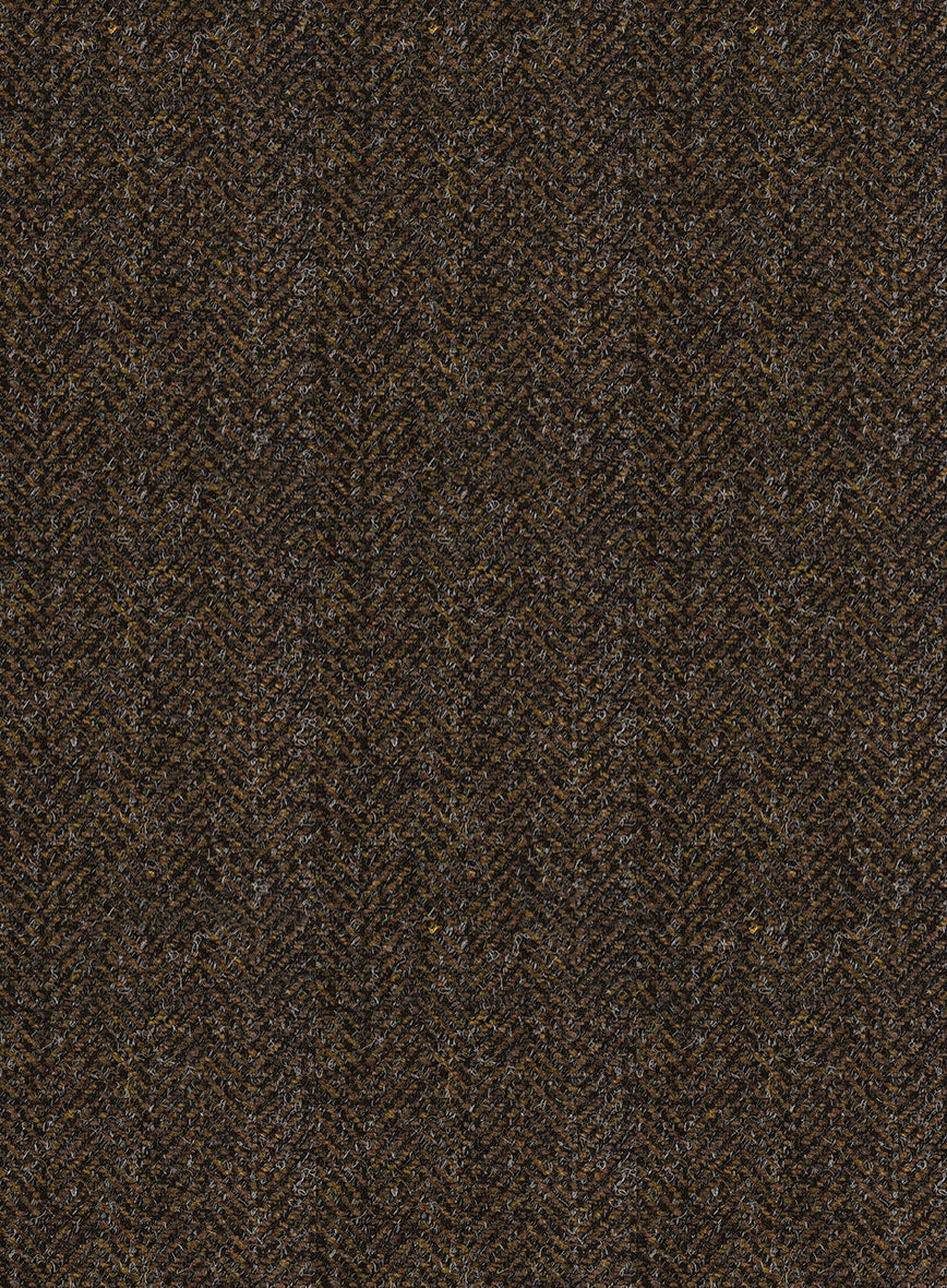 Haberdasher Brown Tweed Double Breasted Jacket - Image 2