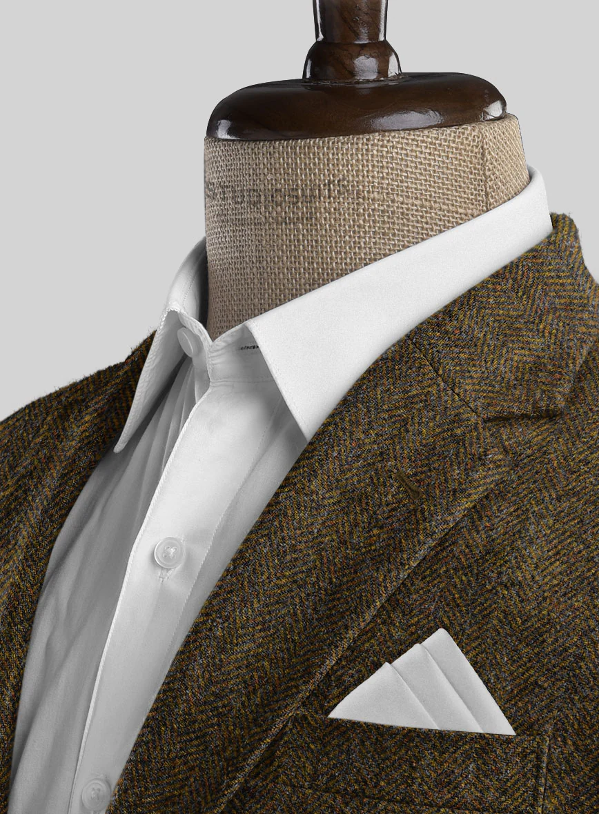 Haberdasher Mustard Brown Tweed Jacket - Image 4