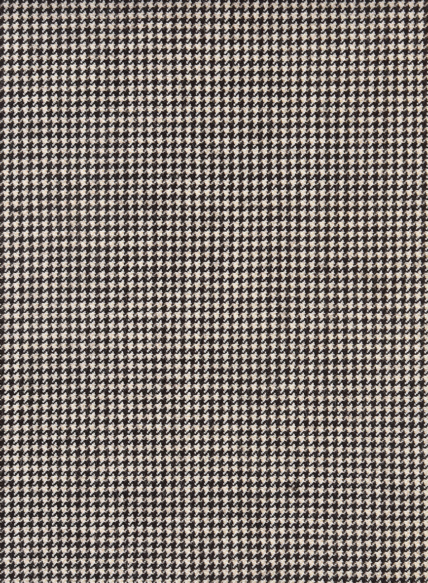 Hardy Minnis Beige Houndstooth Wool Pants - Image 2