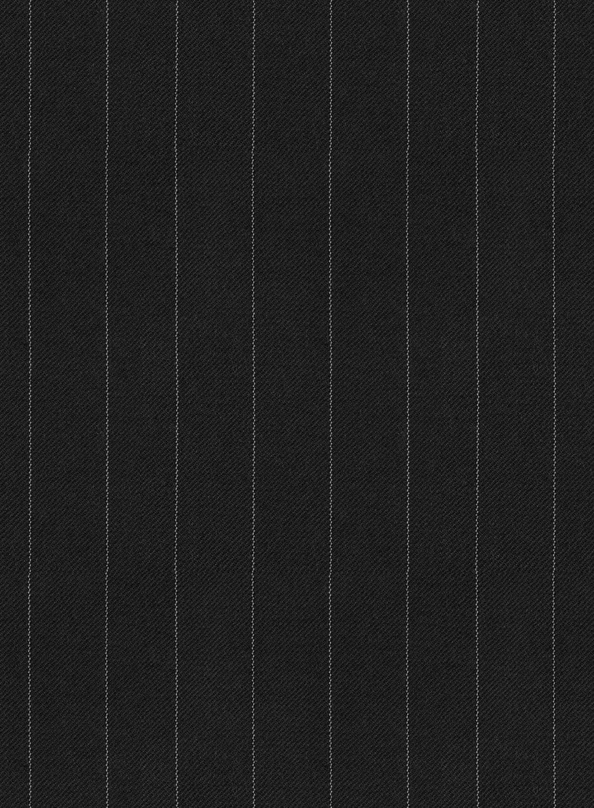Hardy Minnis Black Pinstripe Wool Jacket - Image 3