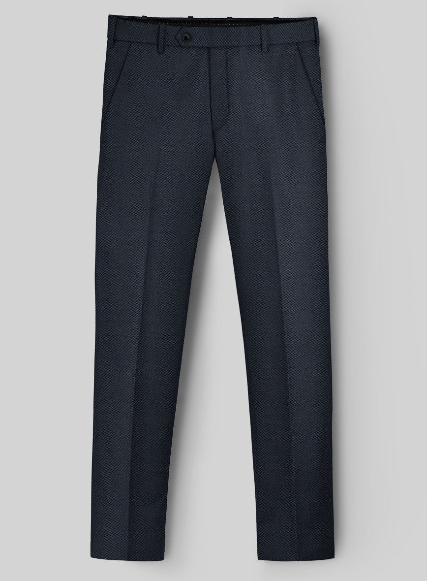 Hardy Minnis Blue Birdseye Wool Pants