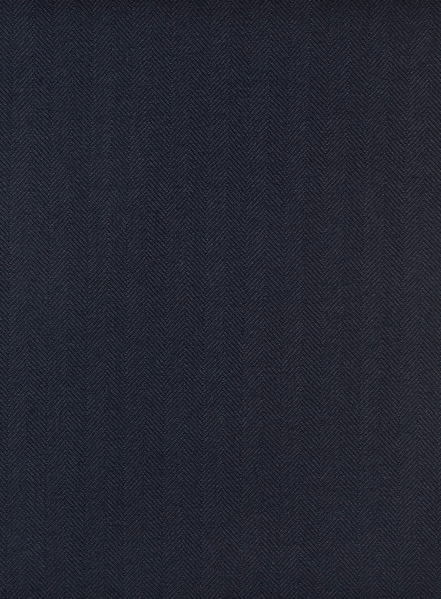 Hardy Minnis Blue Herringbone Wool Suit - Image 8