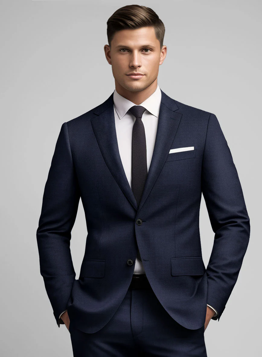 Hardy Minnis Blue Sharkskin Wool Jacket - Image 2