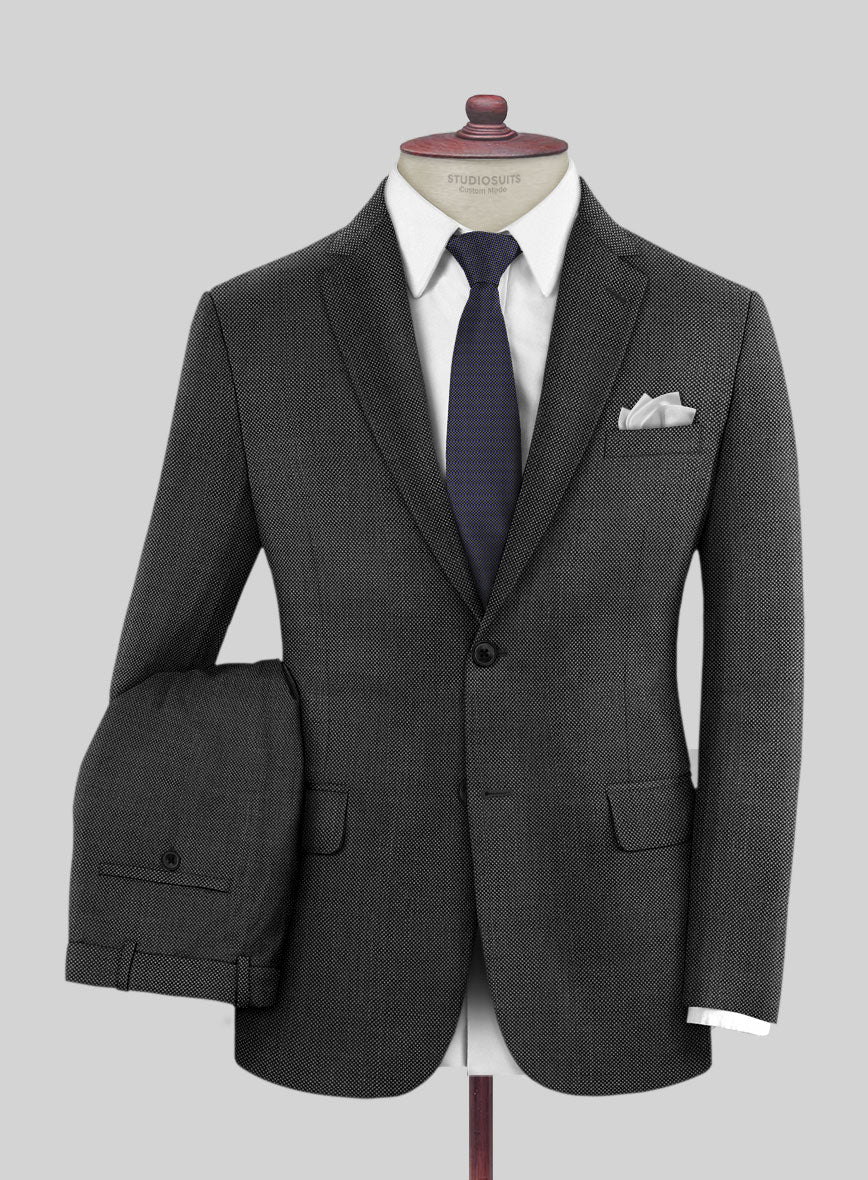 Hardy Minnis Charcoal Birdseye Wool Suit