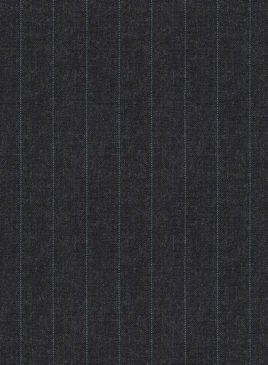 Hardy Minnis Charcoal Chalkstripe Wool Suit - Image 8