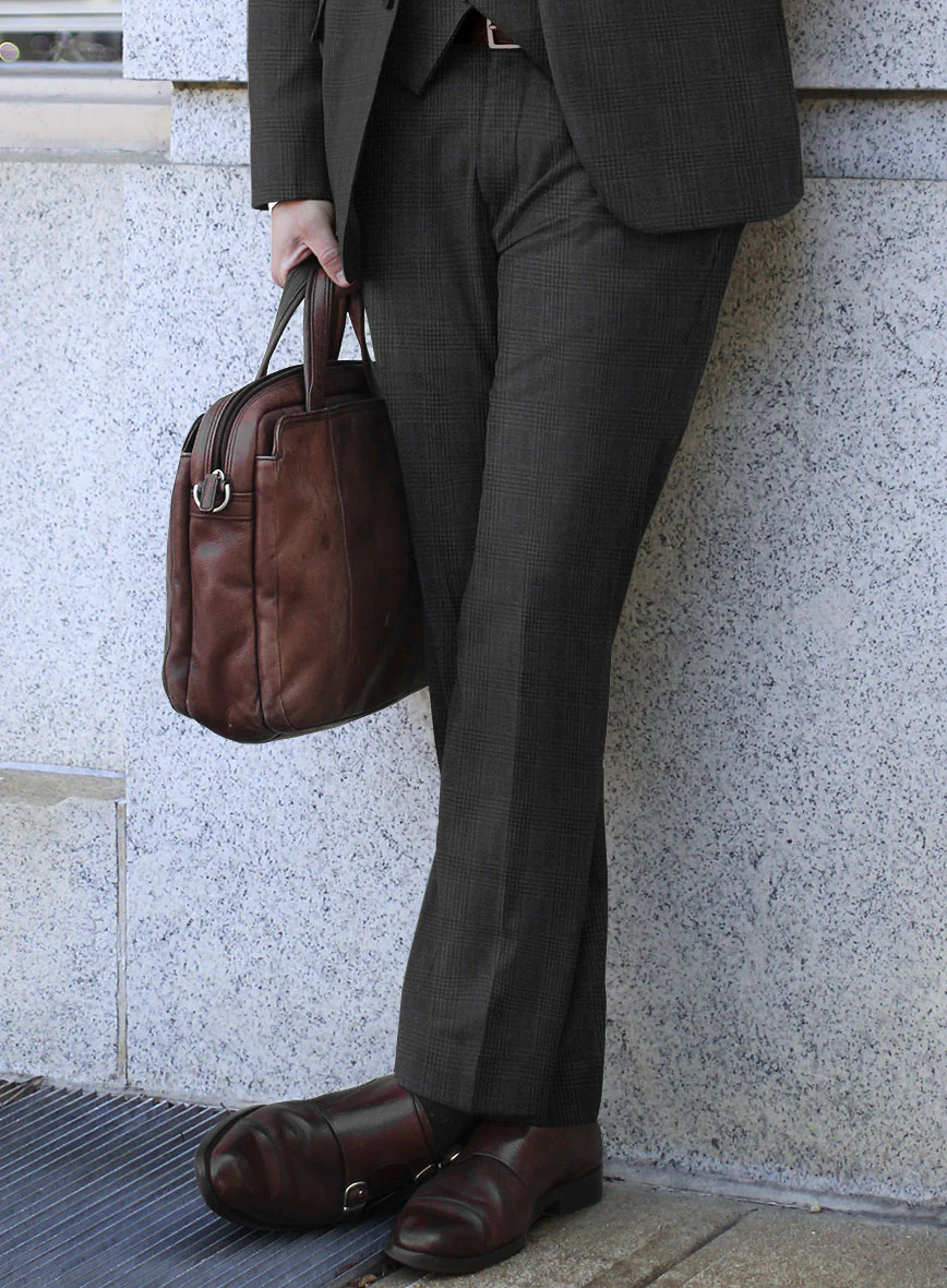 Hardy Minnis Charcoal Check Wool Suit - Image 7