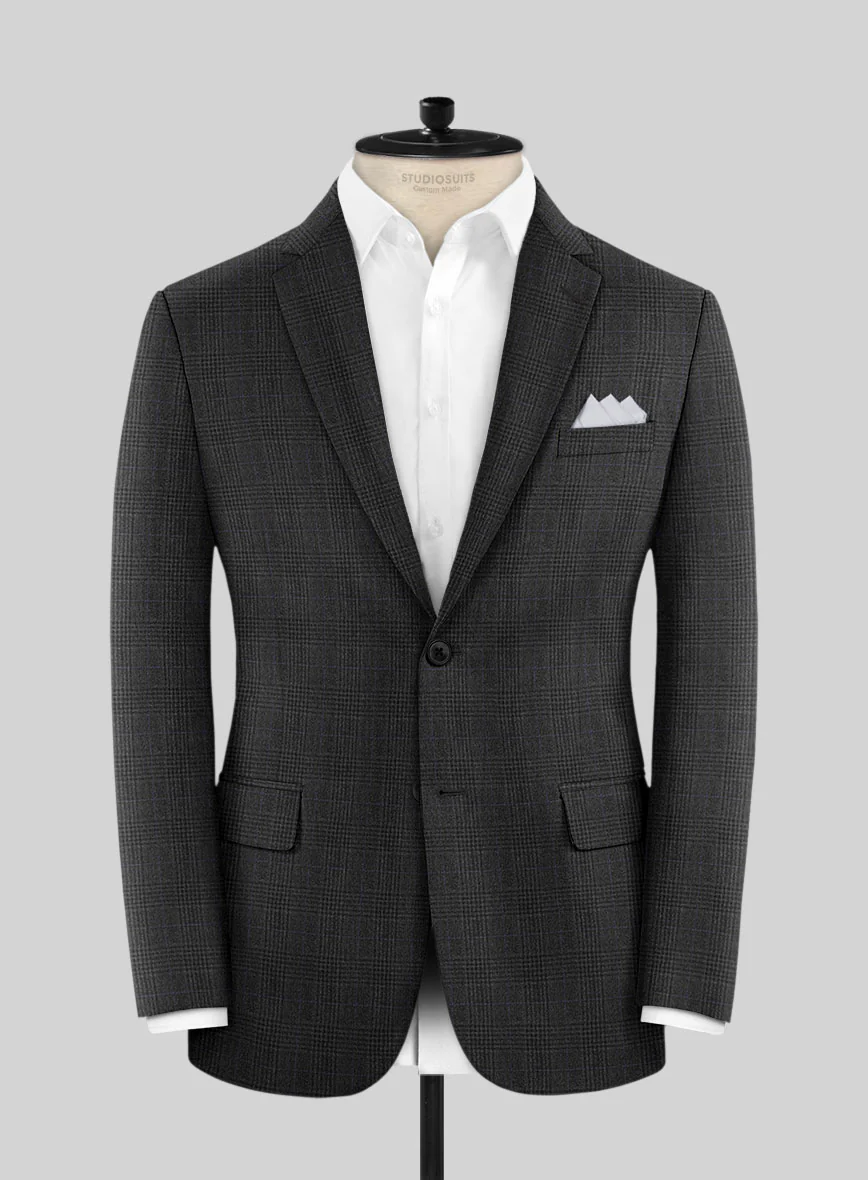 Hardy Minnis Charcoal Check Wool Jacket - Image 3