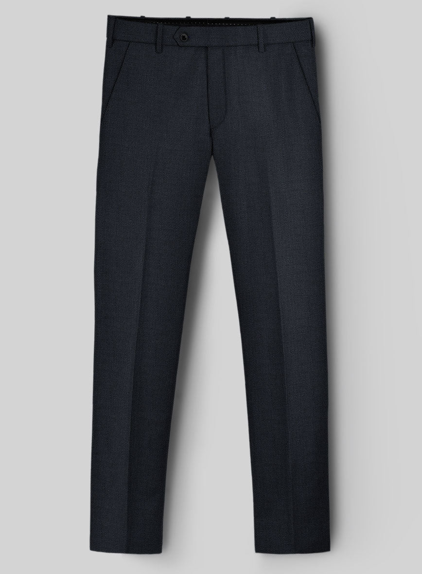 Hardy Minnis Dark Blue Birdseye Wool Pants