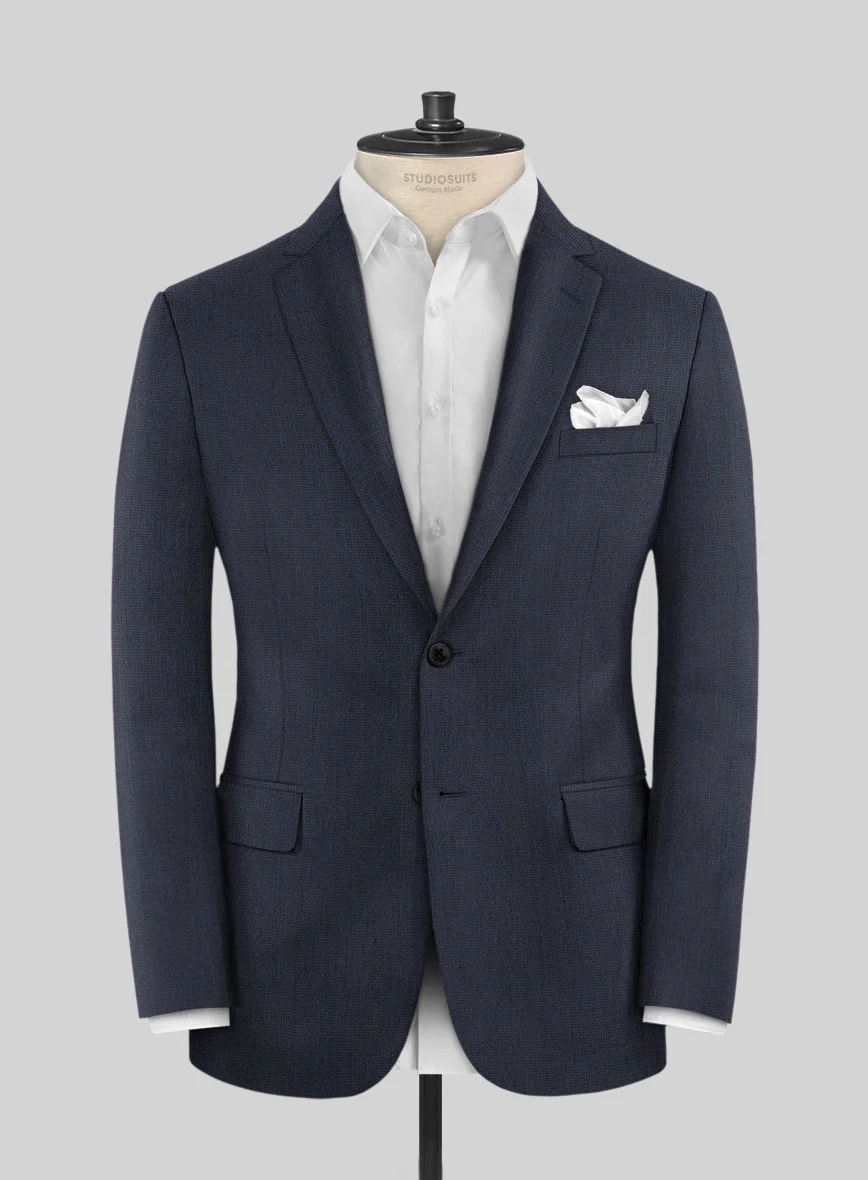 Hardy Minnis Dark Blue Nailhead Wool Jacket - Image 3