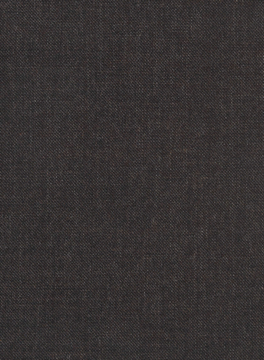 Hardy Minnis Dark Brown Sharkskin Wool Suit - Image 8