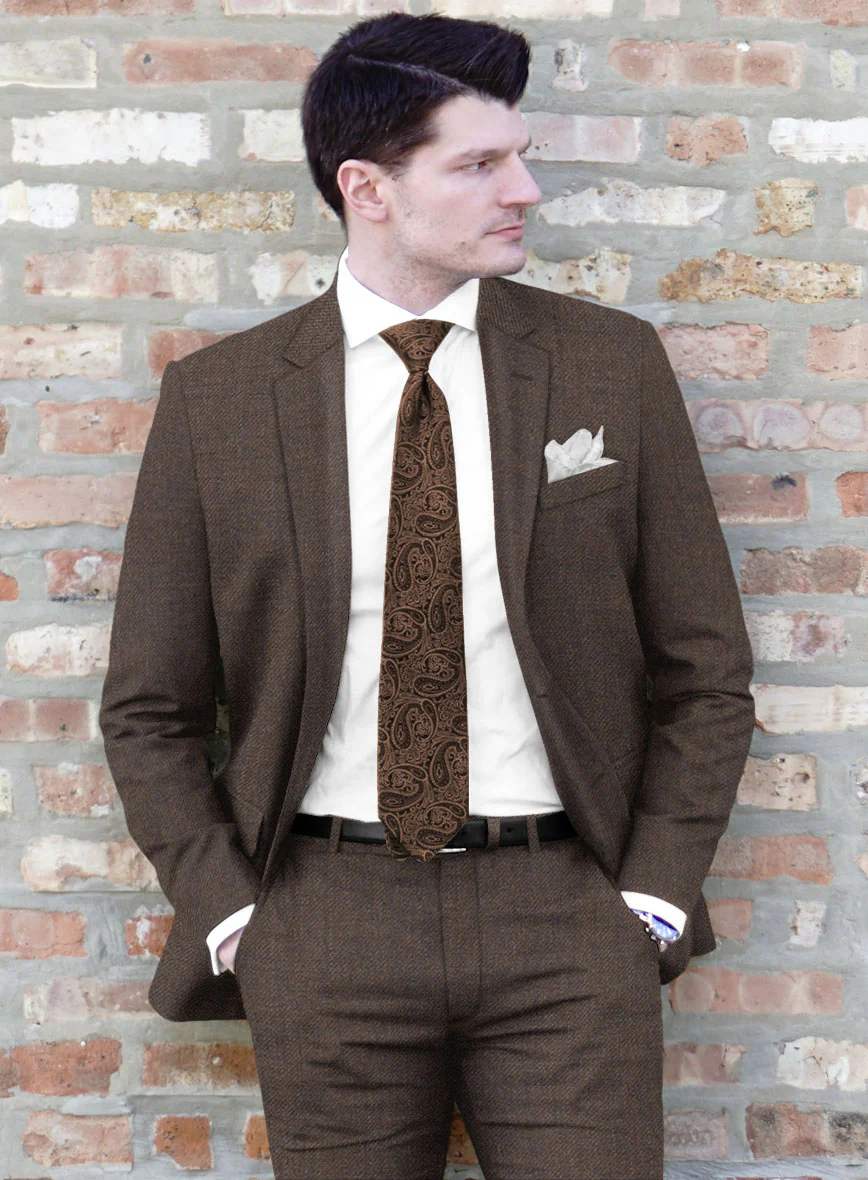 Hardy Minnis Dark Brown Twill Wool Jacket - Image 2