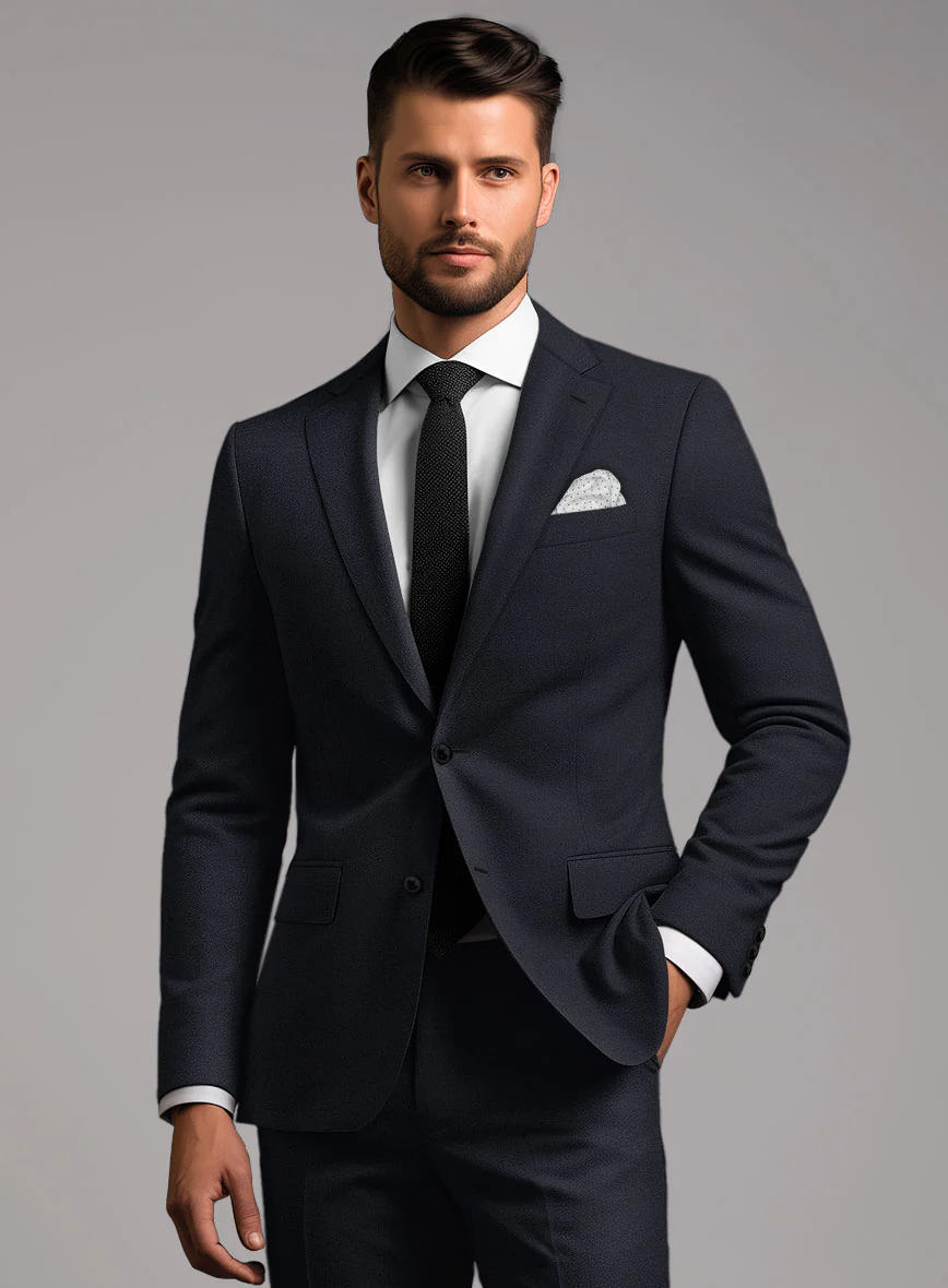 Hardy Minnis Deep Blue Twill Wool Jacket - Image 2