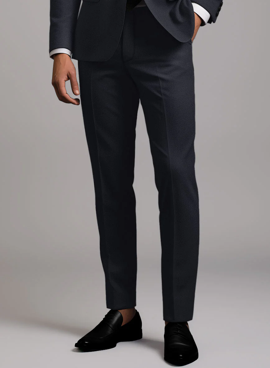 Hardy Minnis Deep Blue Twill Wool Pants - Image 2