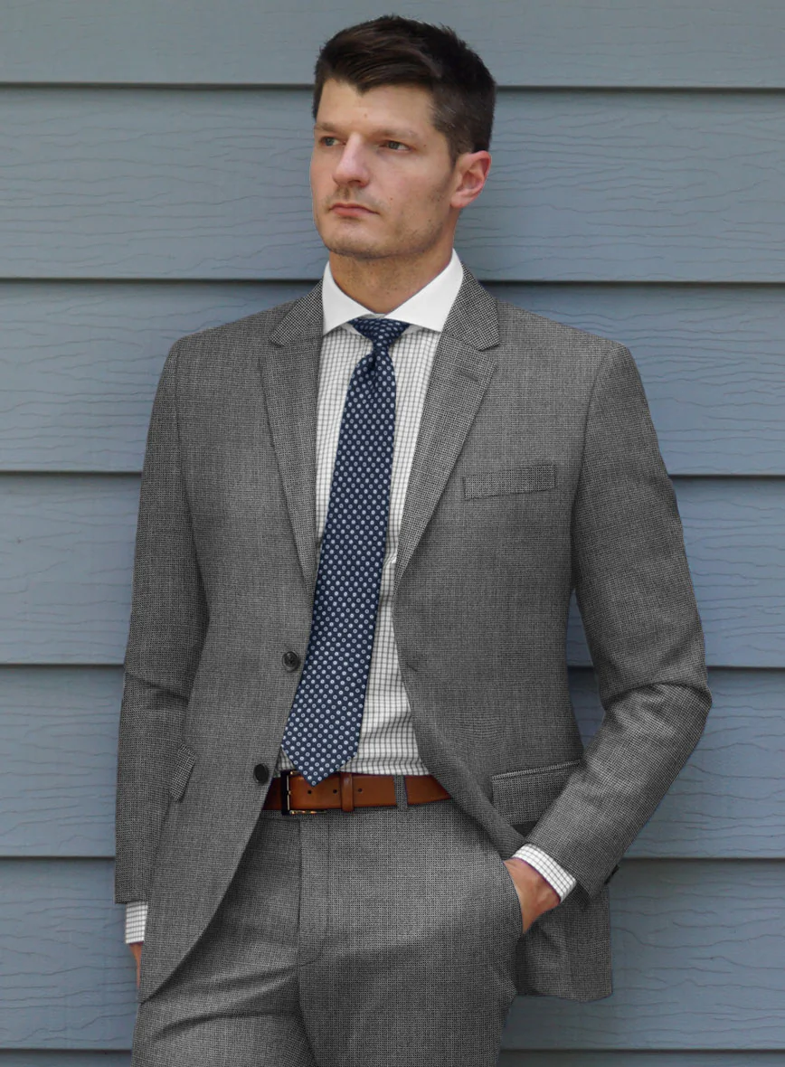 Hardy Minnis Gray Nailhead Wool Suit - Image 4